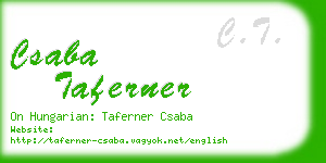 csaba taferner business card